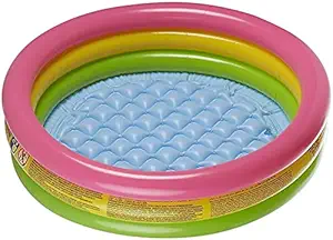 Wish and Willow 3 feet Inflatable Kid Swimming Pool, Bath tub, Water Pool for Kids (Multicolor) Summer Special