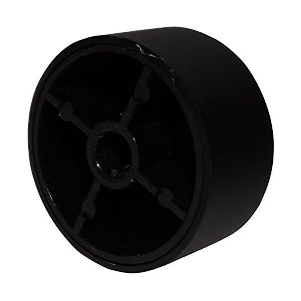 Aerzetix 2 Potentiometer Knöpfe für gerändelten Achse 6mm Ø31x17mm. Farbe: schwarz. Aluminium und Plastomer – Bild 3