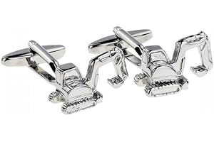 Ashton and Finch Excavator/Digger Cufflinks For Men Novelty Gifts and Presents
