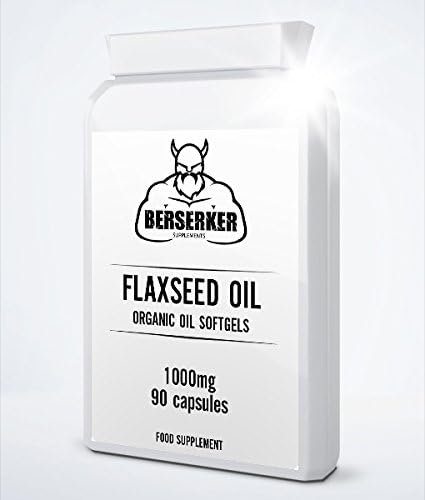 BERSERKER Organic Flaxseed Oil 1000mg Softgels | Omega 3-6-9 | Free UK Delivery