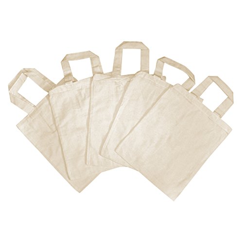 Eduplay 800433 – Tragetasche Baumwolle – natur – klein – 22×27 cm, 10 Stück - 2