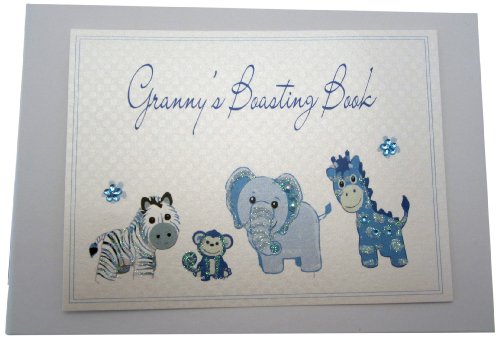 White Cotton Cards Granny's Boasting Book Photo Album (Tiny, Blue)