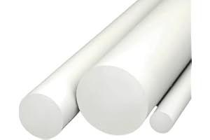 GENERICO Barra Tonda in Teflon PTFE Diametro Da 10 a 110 mm in diverse lunghezze (Ø50 mm lunga 20 cm)