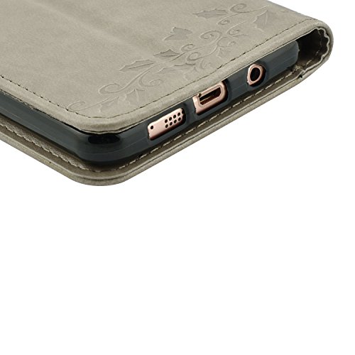 Galaxy A5 (2016) Hülle, Fraelc® Handyhülle Samsung Galaxy A510F 2016 Lederhülle Flip Tasche mit Kartenfächer und Standfunktion Schmetterling Muster Schutzhülle mit 1x Displayfolie + 1x Eingabestift - 5