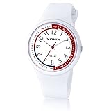 Jungen m?dchen gelee e-sport quarzuhr, 100 m wasserdicht led silikon armband im freien einfach mode frische kinder armbanduhr-A