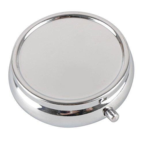Skyllc® Tragbare Metall-Runde Kleine Pillen Aufbewahrungsboxen DIY Medizin-Organisator / Container - 3