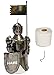 Produktbild Unbekannt Toilettenrollen Halter -  Ritter mit Schild & Fahne  - aus Metall - incl. Name - Toilettenpapierhalter - Ritterburg Mittelalter - Aufbewahrung - als Skulptu..