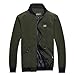Produktbild ODJOY-FAN Herren Herbst Winter Beiläufig Jacke Groß Größe Baseball Shirt Mantel Freizeit Persönlichkeit Herrenjacke Einfarbig Schlank Outwear Casual Warm Strickjacke (Armeegrün,2XL)
