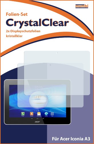 2x mumbi Displayschutzfolie Acer Iconia A3-A10 25,4 cm (10 Zoll) Schutzfolie - 3