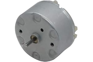 TOOLOFLIFE Elektromotoren RF-500, DC 1.5-24 V 1500-10000Rpm Leerlaufdrehzahl DC Motor 32mm Durchmesser, Silber