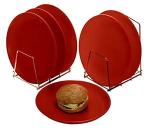 K3 Round Dinner Plate 6 Pcs Set Maroon