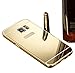 Produktbild Covermason für Samsung Galaxy S7 Edge Luxus Metallrahmen PC Spiegel Zurück case Hülle (Gold)