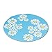 Produktbild Tofree Haustier-Platzdeckchen für Katzen und Hunde, mit Blumenmuster, Rutschfest, Silikon, Wasserspender blau blau