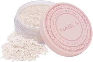NABLA Close-Up Baking & Setting Powder, Cipria in polvere libera traslucida ideale per tutti gli incarnati - 30 g / 1.06 oz.