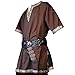 Produktbild Mittelalter Tunika Kurzarm V-Kragen Hemden Herren Mittelalterlich Tunika Mode Cosplay Bühnenperformance Kostüm Blusen Große Größen T-Shirts Tops - Gürtel Nicht Einschließen