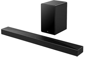 TCL Soundbar Q65H 5.1 z technologią Dolby Atmos i Ray-Danz adaptacja dźwięku AI- maksymalna moc 580 W - współpracuje z Apple Airplay - HDMI eARC 2.1 i passthrough HDMI - Bluetooth 5.3