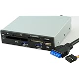 RHOMBUTECH® 3,5“ interner Kartenleser, Multipanel mit 2 x USB 3.0 und 1 x USB 2.0 Schnittstelle + Cardreader.