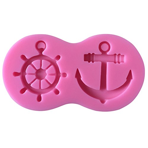 LYNCH Anker Rudder Form 3D Silikon-Fondant-Spitze-Form-Kuchen,der Werkzeuge,Rosa