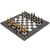 COMPLETO AJEDREZ Playing Set The Regency Chess Company Ltd EL Antiguo Egipto Pintado a Mano con Tema Carbón AJEDREZ Set DE italfama