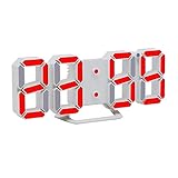 Dtuta 3D Led Tischuhren Wecker Digital Snooze Function Kalender, Temperatur Anzeigen