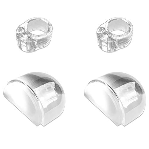 MolinQ Butée de Porte avec Pare-Chocs en Caoutchouc | 2 butées de Porte Transparentes Auto-adhésives | Convient à Tous Les sols durs | 2 Free Pare-Chocs de poignée de Porte Incluse