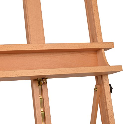 Artina® Profi Holz-Staffelei Como als hochwertige Buche Atelierstaffelei mit XXL Doppelauflage für Keilrahmen bis 120cm - 9