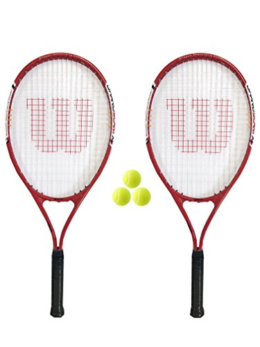 Preisvergleich Produktbild 2 x Wilson Energy XL Tennisracket + 3 tennisballen
