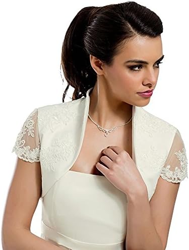 Bridal Bolero Jacket With Lace In Event Mode In Achim - cream, 12