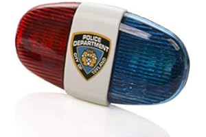 PLAYMAGS Kids Bike Tech światło LED - Police Dźwięk Światło Elektroniczny Horn - Bicycle Syrena, 5 LED 4 Dźwięki trąbki światło