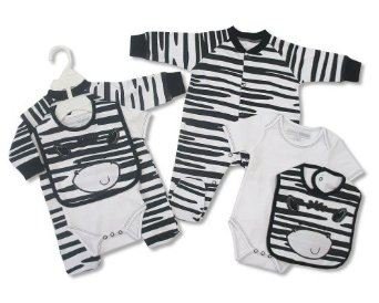 Fantastic Baby 3pc cotton Zebra set by Nursery Time - 3-6 months