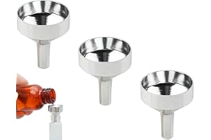 KINDOYO 3 Pièces Mini Entonnoirs en Métal - Petits Entonnoirs de Remplissage pour le Remplissage de Mini Bouteilles, Entonnoirs en Aluminium (diamètre 1,8cm) pour Huiles Essentielles, Parfums