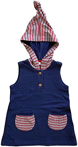 Baby Tunic with Pointed Hood Made from Pure Organic Cotton