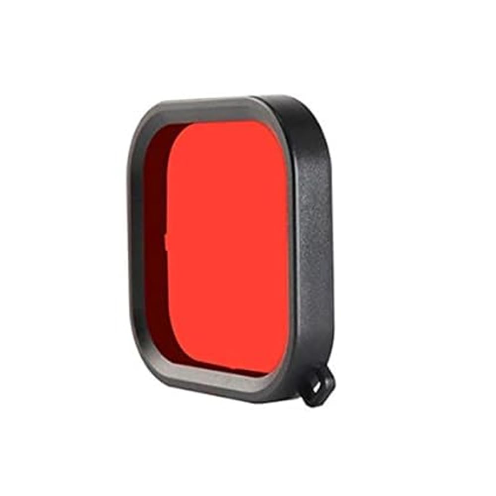 Action Pro Filter Lens Housing Case Compatible with GoPro Hero-8 (Red)
