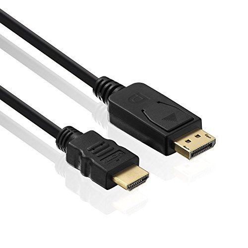 PerfectHD Premium Kabel DisplayPort Stecker - HDMI Typ A Stecker, Adapterkabel, Länge 2,0 Meter