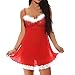 Produktbild Damen Dessous Weihnachten Luckycat Dessous Frauen Weihnachten Spitze Babydoll volle Slip nachtwäsche Kleid Nachtwäsche Unterwäsche Reizwäsche Dessous-Sets