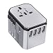 Produktbild E-KIA Reisestecker Weltstecker Steckdosenadapter,Multifunktions-Konverter-Buchse, 4USB-Konverter-Buchse, PD-Schnellladung, Geeignet FüR Internationale Reisen,Gray