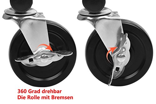HLC 128-188*55*145-170CM Verstellbarer Klappbarer Fahrbarer Kleiderständer Kleiderstange Garderobenständer - 6