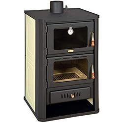 Poêle Combustion Bois 5+15 kW Cuisinière Arrière Chaudière Foyer Cheminee