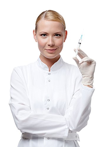 ISC Hygiene & Sicherheit Latex puderfrei Nitril Handschuhe, mittel, Box 100 Stück, weiß - 4