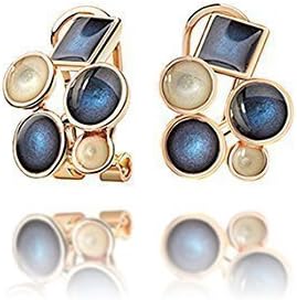 Dragon PorterUnusual Design Handmade Stud Earrings Jewellery for Women (Blue White)