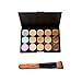 Finejo 15 Color Camouflage Concealer Make Up Cream Palette with Brush