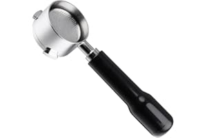 CAPFEI Portafiltro senza fondo da 51 mm per DeLonghi Dedica EC680/EC685/EC785/EC820/EC850/EC860, con 2 tazze filtro a cestello, con 3 orecchie, spessore 5,5 mm