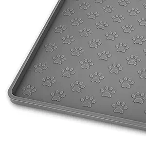 Ptlom Pet Placemat for Dog and Cat, Mat for Prevent Food and Water Overflow, Suitable for Small, Medium and Big Pet,24.5