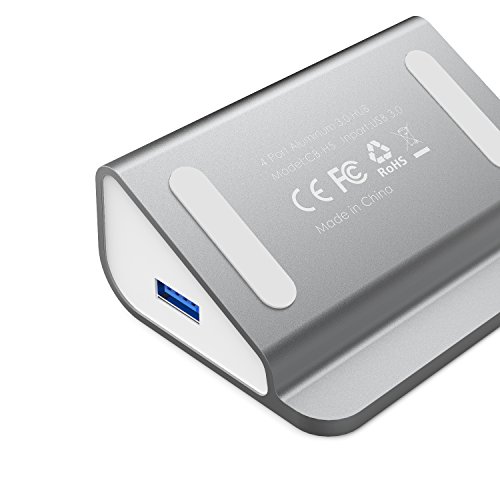 AUKEY USB 3.0 Hub 4 Port Super Speed Aluminum mit 50 cm USB 3.0 Kabel für Apple MacBook, MacMini, iMac, MacPro und weiteren USB 3.0 Geräten ( Space Grau ) - 6