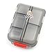 Produktbild Bidear Pillenbox Organizer, Klein Einfach Pillendose Vitamin Caddy Tablettenbox mit 10 Fächer für Reise/Urlaub/Outdoor Sport (Durchsichtig Schwarz)