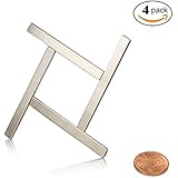 Aitsite 4PCS Magnetischer Grad N52 Rechteckige Bar Neodym-Magnete, Seltene Erden Magnete Multi-Use Viereckig Ziegel Magnete 10.00cm*1.02cm*0.31cm