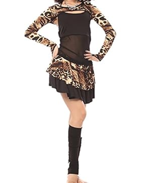 Danza del ventre Costume Set Vest shawl Exotic Top+Latte seta Gonna black