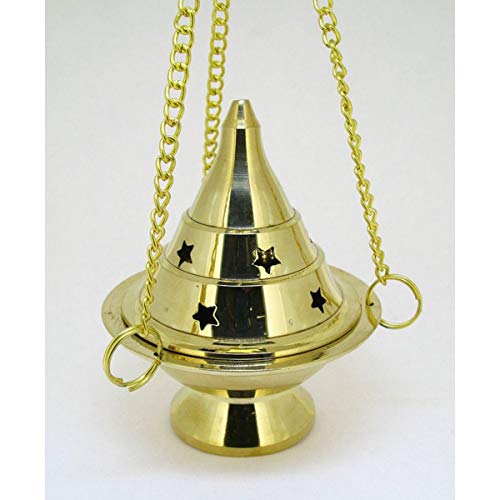 Incensario Botafumeiro Pequeño Minerales y Cristales para Curación, Belleza Energética, Meditacion, Medicina Alternativa, Amuletos Espirituales