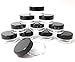 10x 3mL EMPTY PLASTIC JARS POTS w/ BLACK CLEAR SCREW LIDS For Nail Art/Glitter/Make Up/Oils