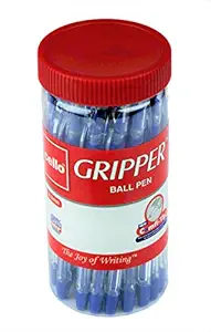 Cello Gripper Ball Pen | Blue Ball Pens | Jar of 25 Units | Best Ball Pens for Smooth Writing | Ball Pen Set | Writing Pen for Students and Professionals I Cello Stationery